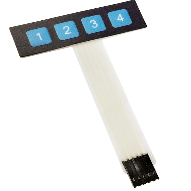 1 row 4 key membrane switch/Matrix keyboard/ Thin film button control panel Single chip microcomputer extended keyboard |