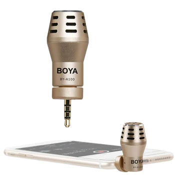 

BOYA BY-A100 Phone Microphone Omni Directional Condenser Microphone For iPhone 6/6S/5/5S iPad iPod Android Samsung S6 S5 S4 HTC
