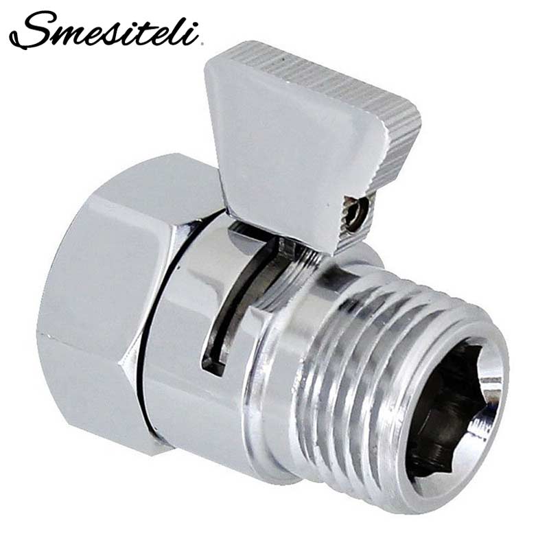 Smesiteli Wholesale Promotion Unique Polished Chrome Shower Head Shut-Off Valve Brass with Brass Handle