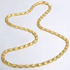 Collar Dorado a la moda para mujer y hombre, cadena de eslabones de caracol, joyería para el cuello, cierre de langosta, 2 estilos, 4,5mm/4mm, GN302 ► Foto 3/6
