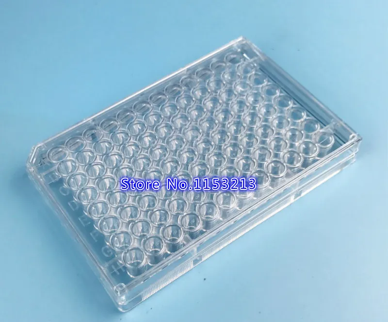 

5pcs Disposable cell culture plate 96 wells With cover, Microplate Compartments Bacterial culture plate, Sterile package