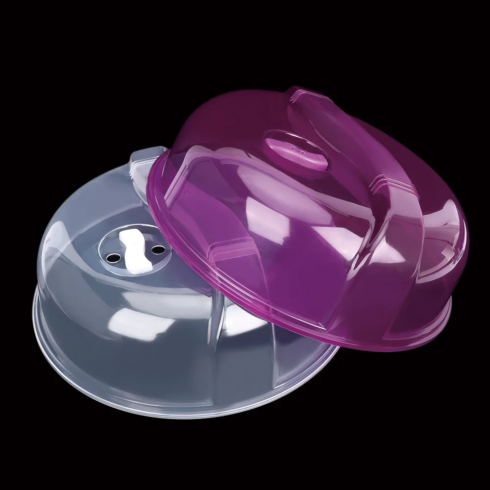 

New Food Plastic Splatter Guard Microwave Anti-Sputtering Cover Oven Oil Cap Heated Sealed Plastic Cover Dish Dishes Food Cover