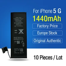 AYJ 10 шт./лот качество 5A батарея для iPhone 5 5G запасная емкость полная 1440 мАч новая ячейка 0 нулевой цикл 3,8-4,3 в безопасность
