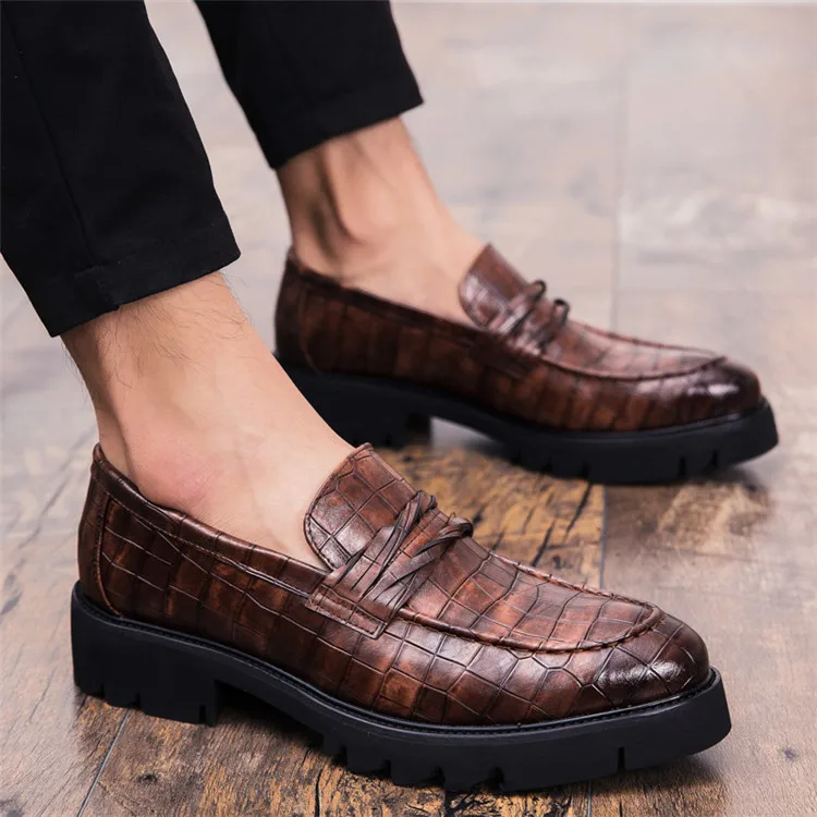 Merkmak/Классические оксфорды из крокодиловой кожи; Мужская обувь; летняя повседневная обувь; Мужская обувь для свадебной вечеринки в британском стиле; мужская обувь на плоской подошве