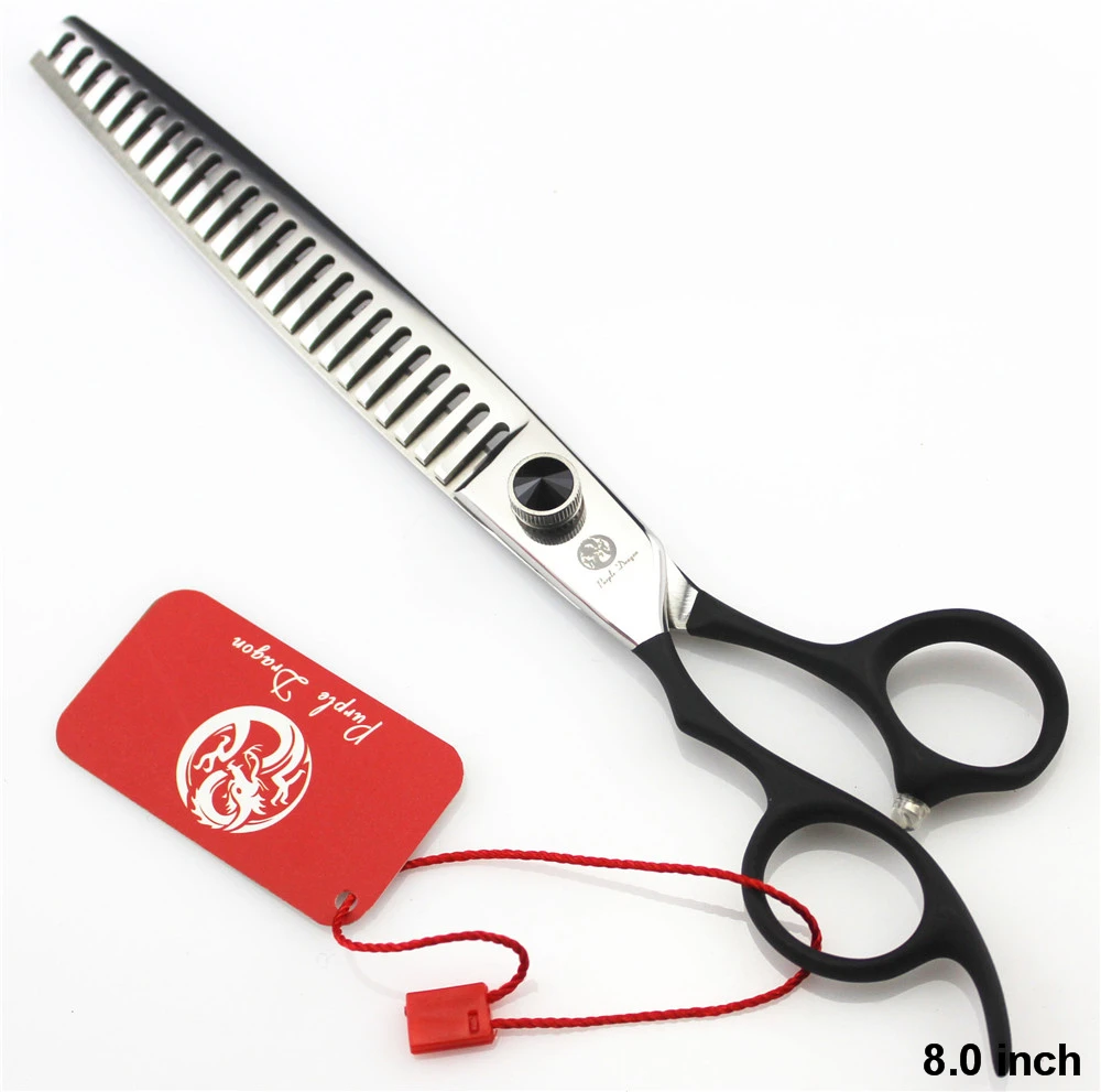 

Professional Pet Scissors Left Handed Thinning 8.0 inch Purple Dragon Dog Grooming Scissors High Quality Hair Cutting Shears