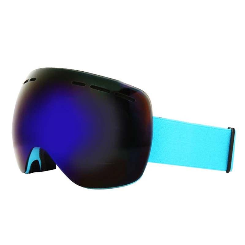 

VECTOR Ski Snowboard Goggles Double Layer Coated Lens Spherical Skiing UV400 Protection Permanent Anti-fog Detachable Strap