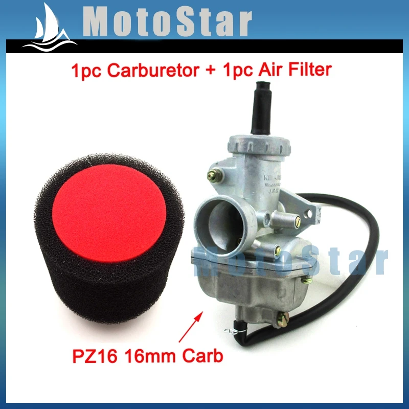 PZ16 16mm ATV Carburetor 35mm Air Filter For 50cc 70cc 90cc 110cc Quad Dirt Pit Trail Motor Bike Go Kart | Автомобили и мотоциклы