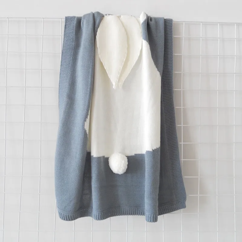 MOTOHOOD Muslin Baby Blankets Newborn 3D Rabbit Ear Muslin Swaddle Baby Stuff For Newborns Decoration Room 73108cm  (4)