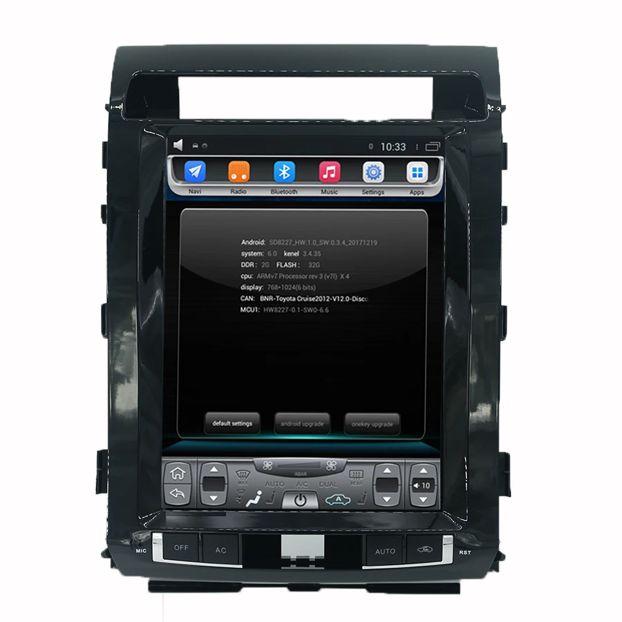 Discount 12.1 inch Tesla Style Android Quad Core Car Stereo DVD Player GPS Navigation For TOYOTA LAND CRUISER LC200 2008-2015 3