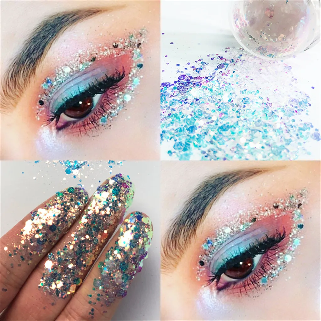 

ISHOWTIENDA Shimmer Glitter Eye Shadow Powder Palette Matte Eyeshadow Cosmetic Makeup Brighten skin colour