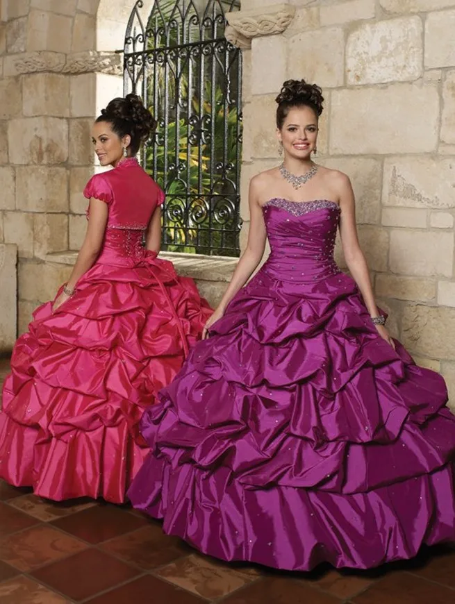 Sweet yet Cool Ball Gown Jacket/Crystal Taffeta Lace Up Nice Dress Quinceanera | Свадьбы и торжества