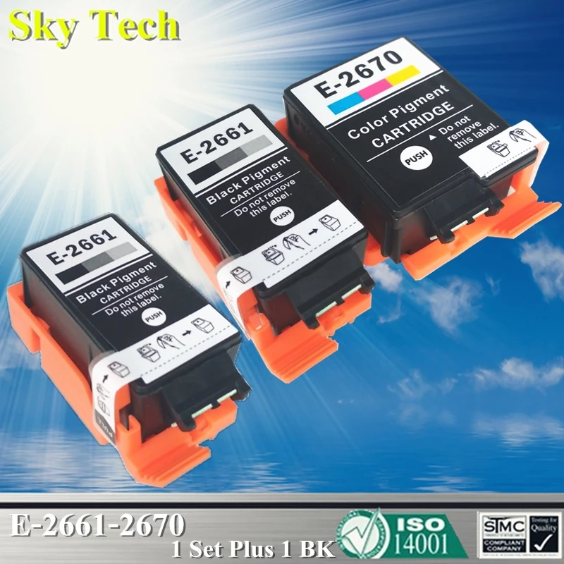Совместимые чернильные картриджи для T2661 T2670 Epson трудозатраты/WF100W. [С пигментом