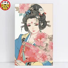 Картина по номерам художественная краска по номерам абстрактные картины Рисование Раскраска по номерам на холсте с рамкой нумерация paintChine