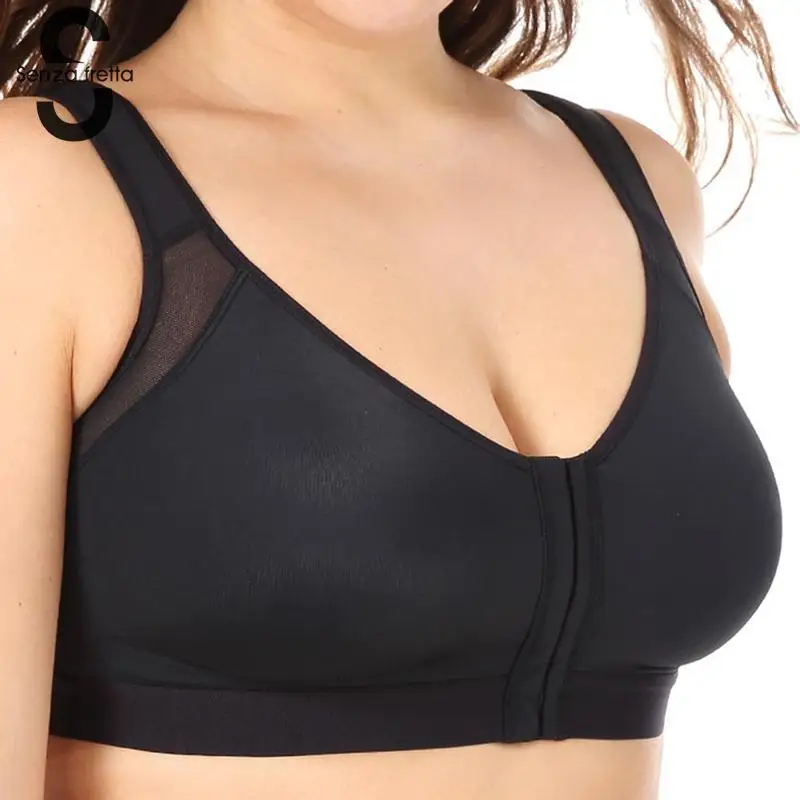 New Sexy Women Bra Full Coverage Front Closure Back Support Posture Bra Plus Size Comfortable Seamless Bra Women Bra NYB9636
