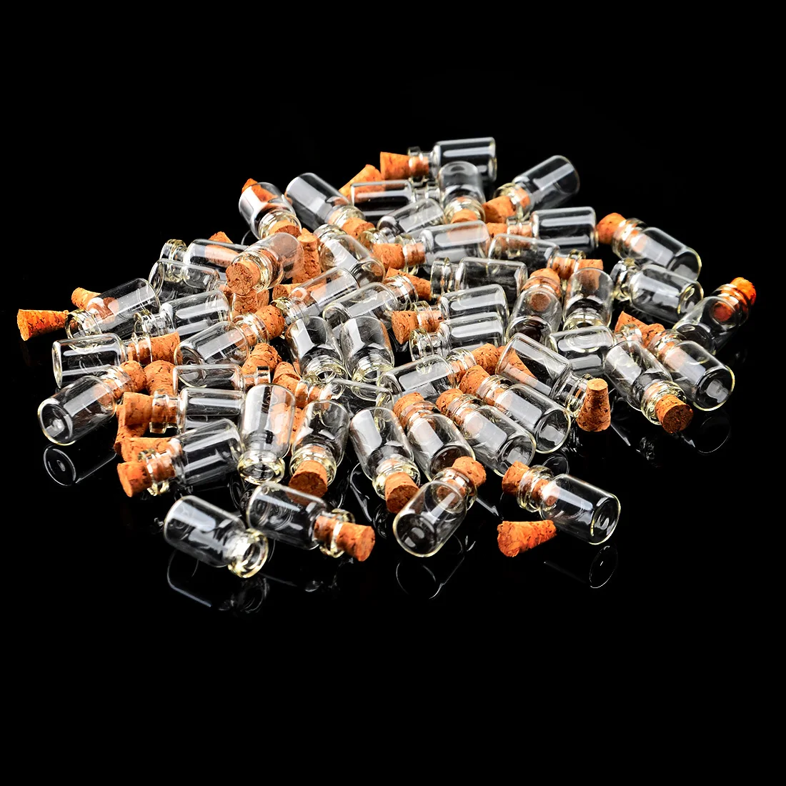 

1000pcs 0.5ml Mini Clear Glass Bottle Wishing Bottle Vials Empty Glass Jars With Cork Stopper Weddings Wish Jewelry Party Favors