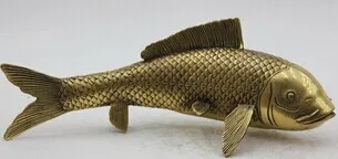

Oriental Fish Bronze Statue Sculpture Collectible Collection T095