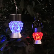 Solar Lamps Solar Powered Diamond Chandelier Light Waterproof Portable Landscape Camping Hanging Energy Saving Lamp
