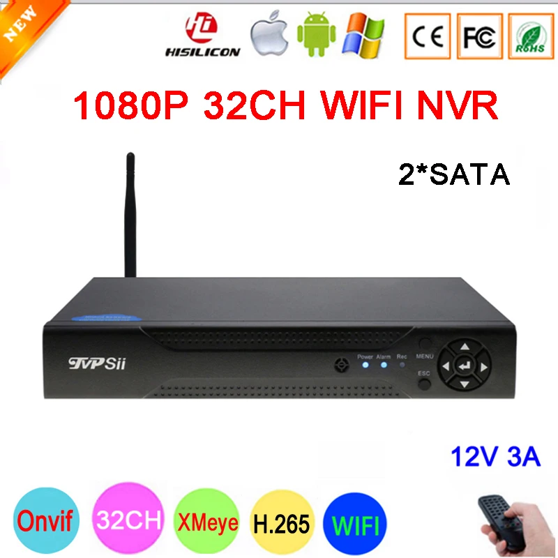 Dahua Panel Hi3536C XMeye Surveillance Video Recorder 32CH 32 Channel H.265 2*SATA 1080P IP Onvif WIFI CCTV NVR Free Shipping Dahua Panel Hi3536C XMeye Surveillance Video Recorder 32CH 32 Channel H.265 2*SATA 1080P IP Onvif WIFI CCTV NVR Free Shipping