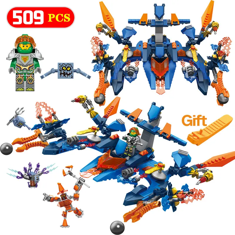 

NEXO KNIGHTS Series Space Fighter Compatible LegoINGLY Knight Aaron Fox Building Blocks Bricks Education Toys For Children