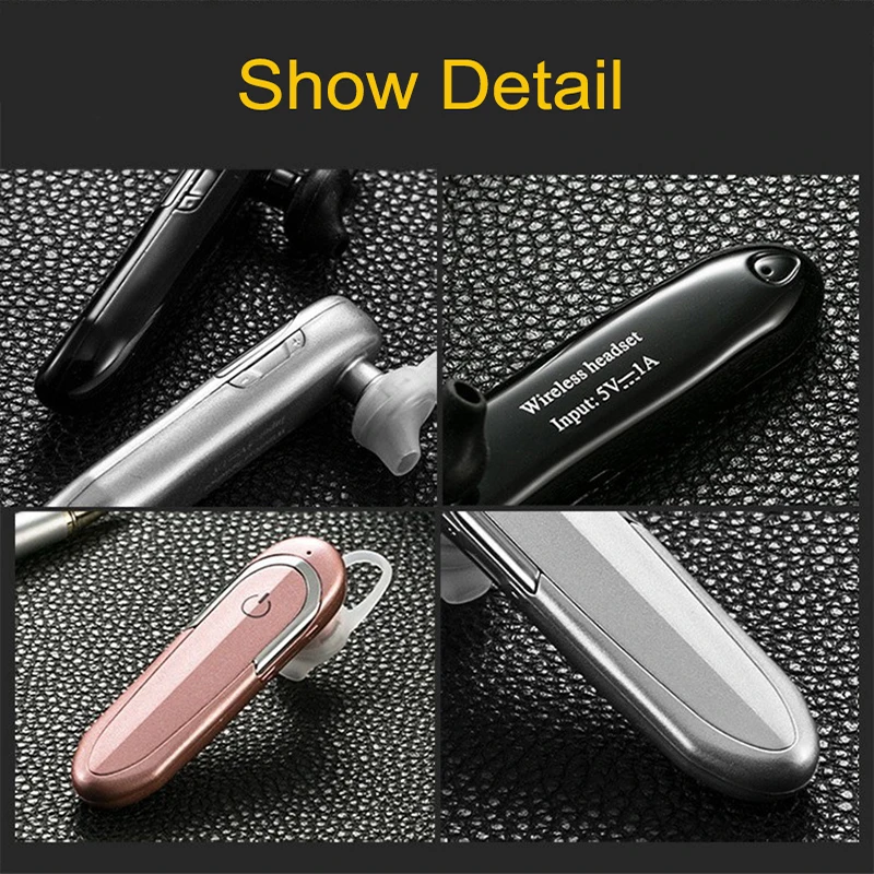 Bluetooth Earphone with HD Microphone Wireless Earpiece Car Earbuds DSP Noice support ios/Android smartphone