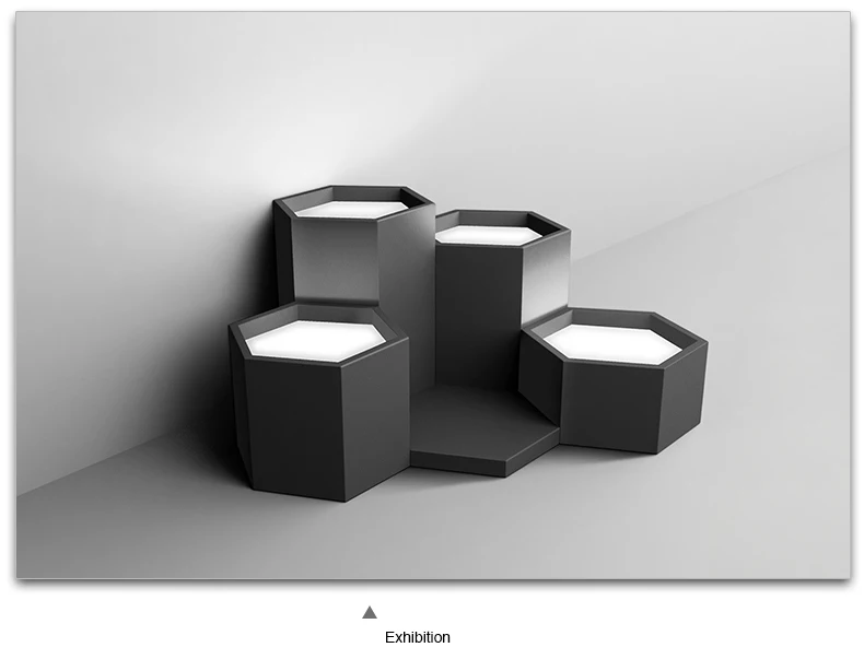 Moderno e Minimalista Lâmpada do Teto Sala de Estar Faça Você Mesmo Combinação Hexágono Design Ferro Fosco Led Iluminação Decoração Acrílico Dispositivo Elétrico 24 ??