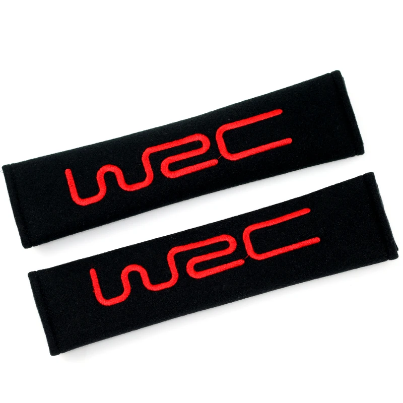 2PCS Car Safety Belt embroidery pattern covers seat belt case for Toyota vw ford focus nissan