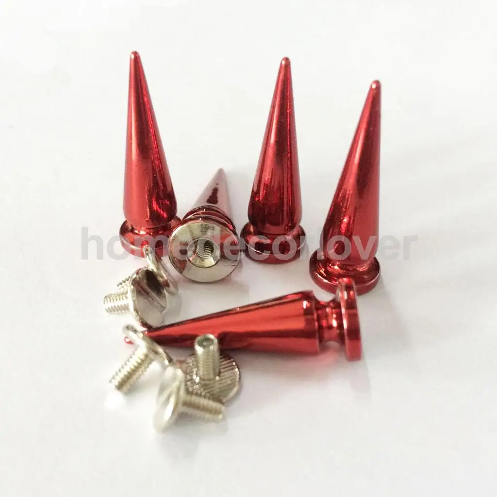 10pcs Copper Cone Screw Stud Leather Craft Spike Rivets Shoe Clothing Decoration