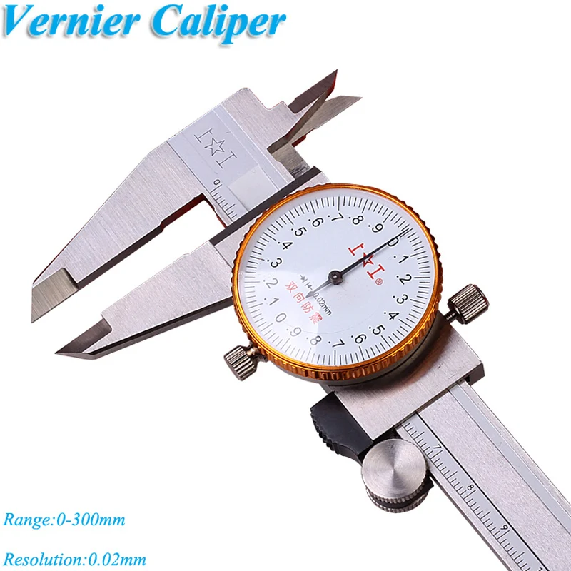 Dial Caliper 0-130mm Stainless Steel Shockproof Vernier Calliper 0.01mm Metric Gauge Measuring Tool 171-126A | Инструменты