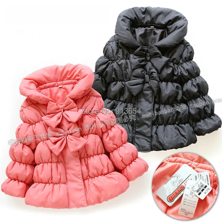 

Free shipping Retail new 2014 autumn winter coat baby clothing baby coat girl warm parka kids jacket Fashion cute baby outerwear
