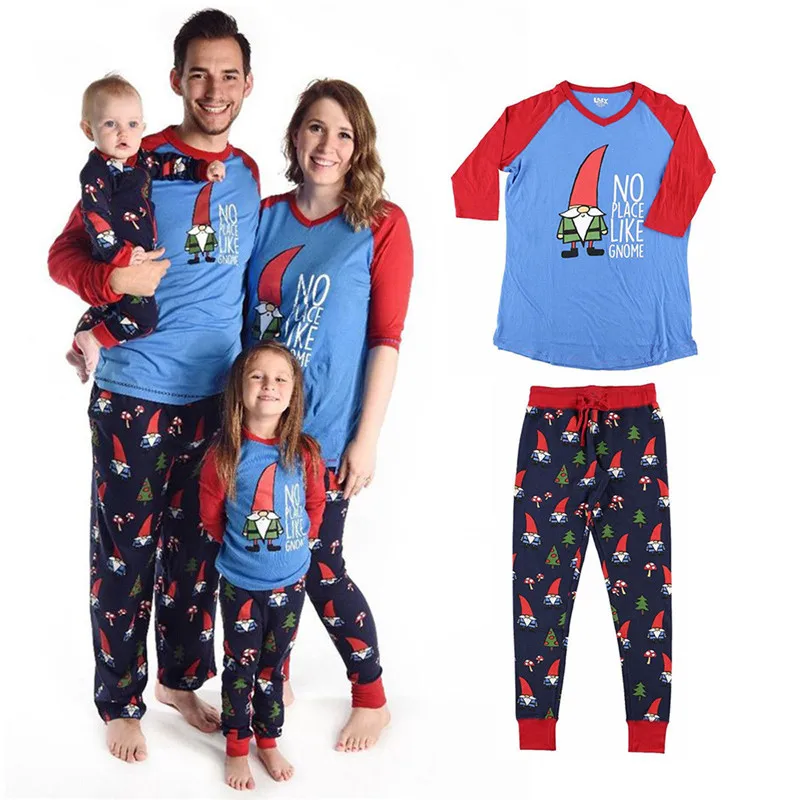 

Family Matching Christmas Pajamas PJs Sets Adult Baby Kids Xmas Sleepwear Nightwear Top+Pants 2017 New Bebes Family Pyjamas Set