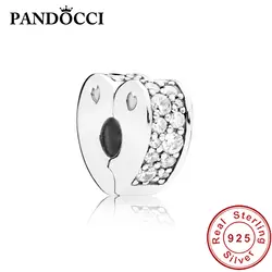 PANDOCCI 100% Серебро 925 пробы 797020CZ сверкающие дуги любви пространство европейский дамы ювелирные изделия оригинальные производители оптом