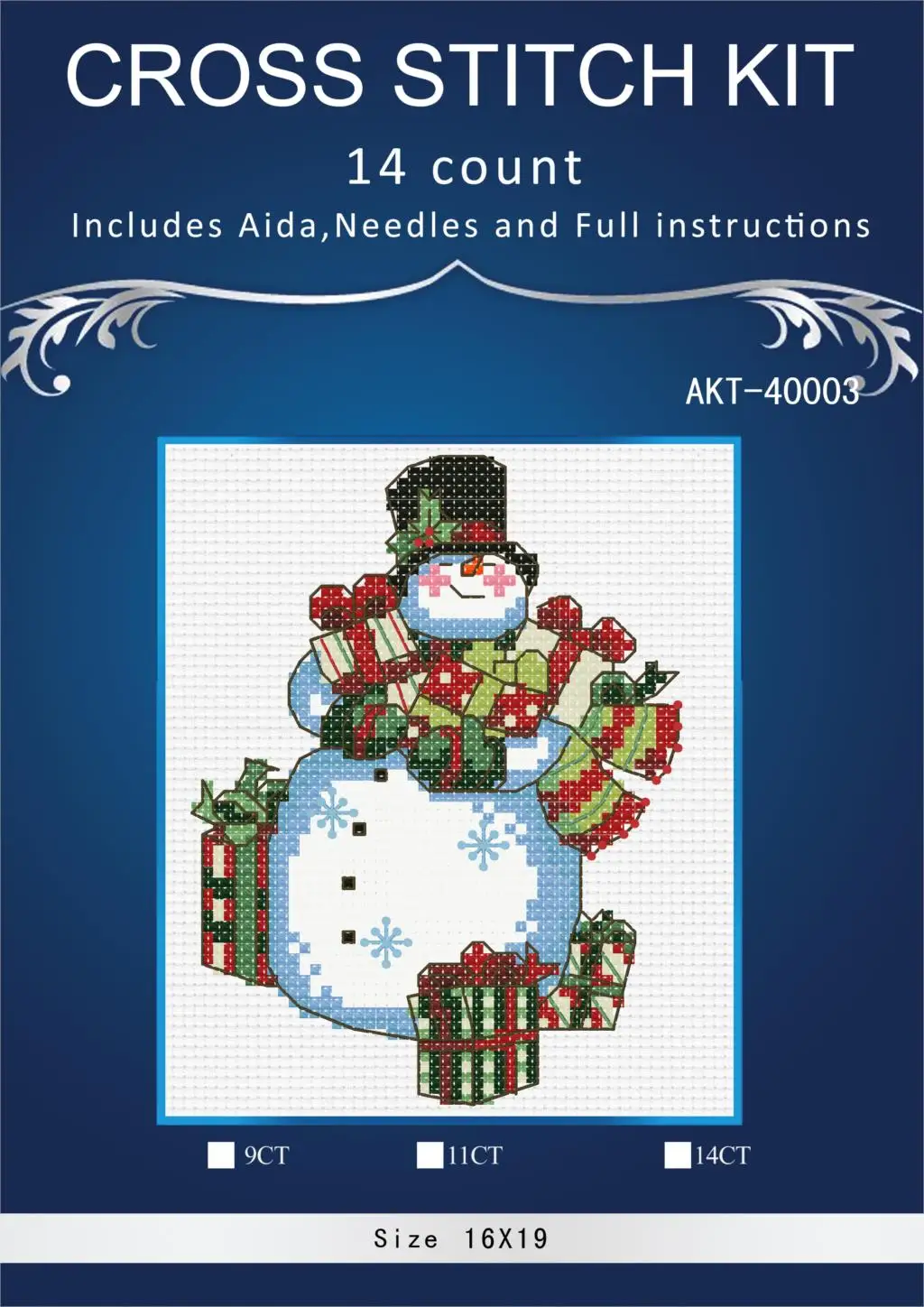 

Top Quality Lovely Hot Sell Counted Cross Stitch Kit Snowman Jingle Bells Christmas Tree Ornament Ornaments Dim 08896