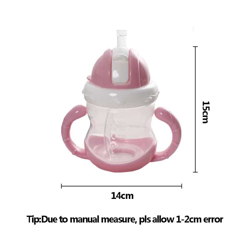 Детские герметичность учебный Поильник для младенцев без добавления бисфенола А поилка для обучения, бутылочка с ручкой для детей Мягкие Соломенные анти с защитой от застревания еды чайник MY0055