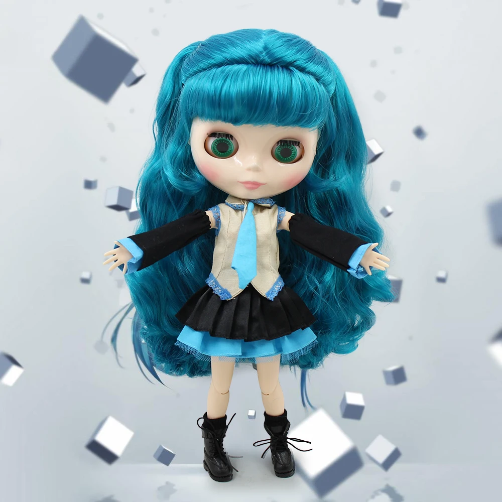 Ледяная фабрика шарнирная кукла blyth toy Hatsune Miku голубые волосы белая кожа с одеждой и сапогами 1/6 30 см BL4302