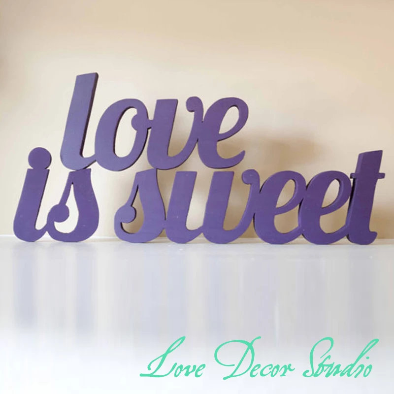 6"tall Free shipping love sign Wooden letters, Wedding Candy Bar, Candy Buffet, Love Is Sweet