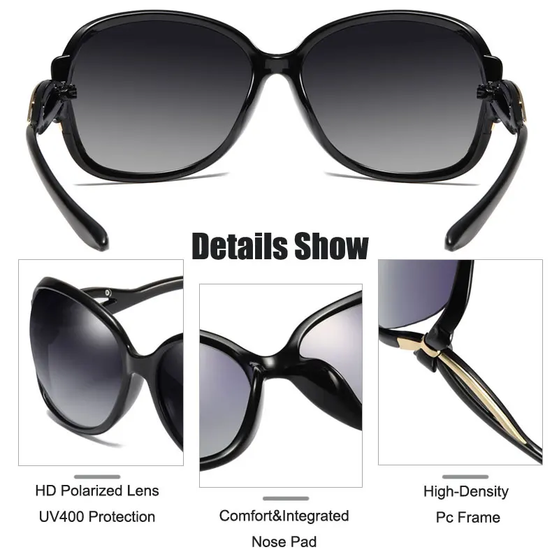 MYMARCH Brand Design Big Frame Sunglasses For Women Fashion Oval Frame High Quality Female Polarized Sunglasses Oculos UV400 MYMARCH Brand Design Big Frame Sunglasses For Women Fashion Oval Frame High Quality Female Polarized Sunglasses Oculos UV400