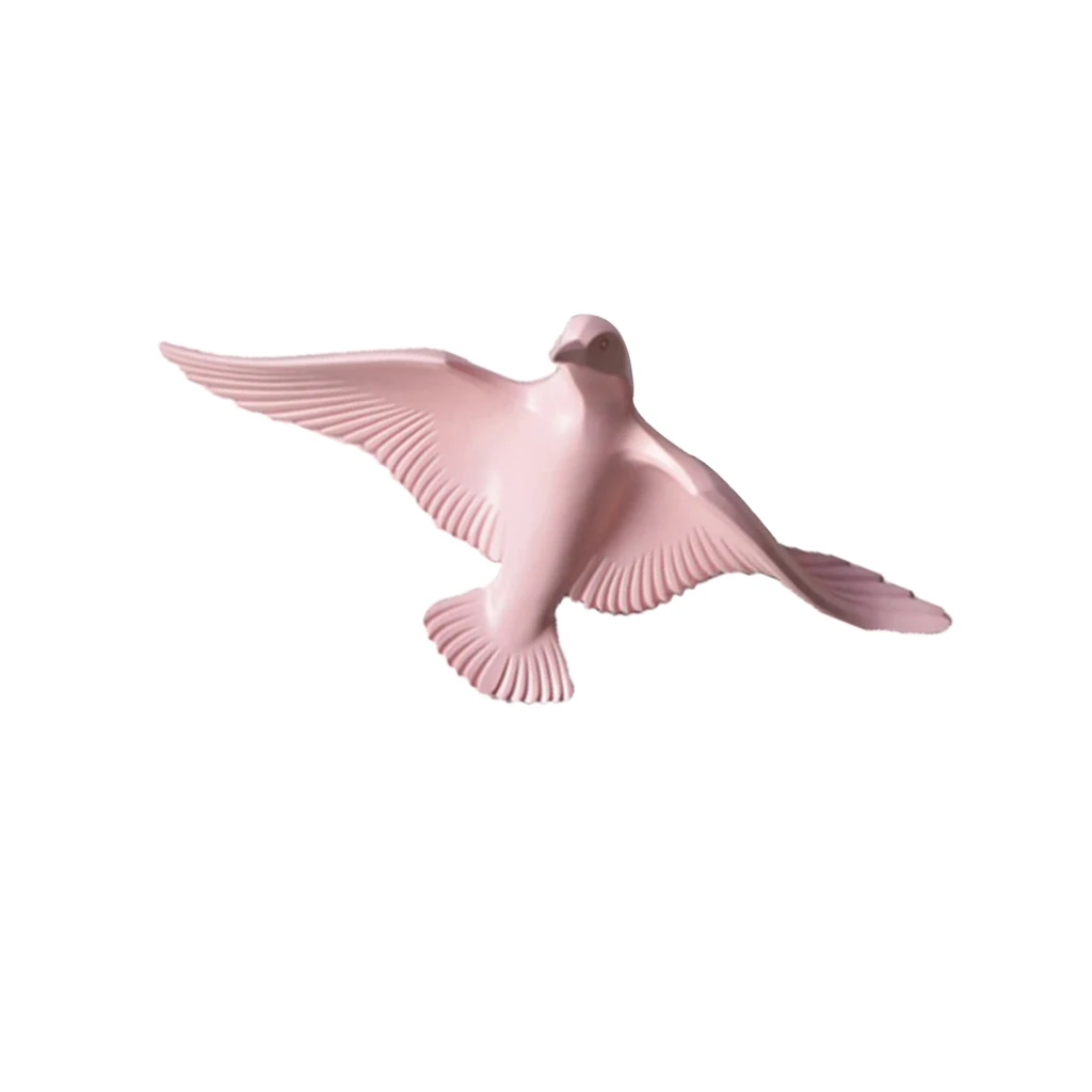 3D Resin Flying Seagull Birds Crafts Wall Art Sculpture Living Room Bedroom Wall Hanging Decoration