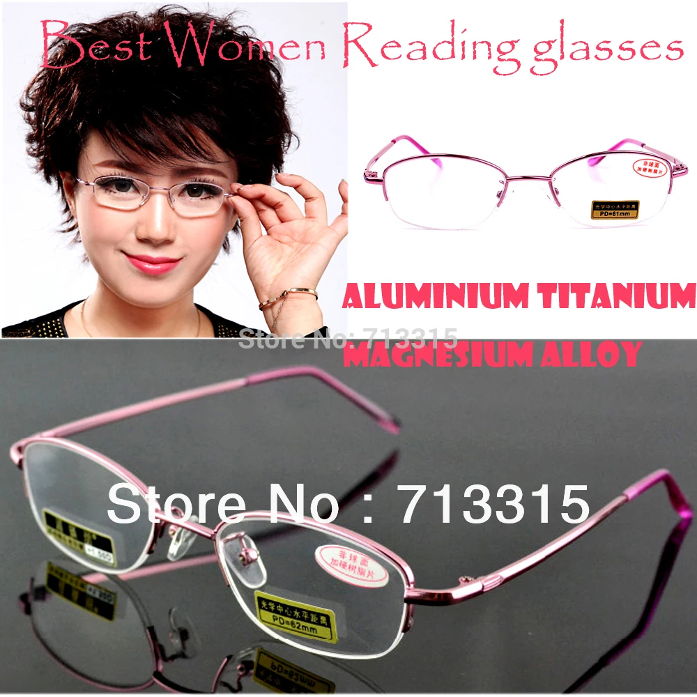 

2017 Titanium magnesium alloy women lady non aspheric surface red super lite reading glasses +1 +1.5 +2 +2.5 +3 +3.5 +4