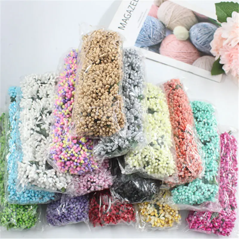 

144pcs/lot Mulberry stems Artificial Flowers Stamen /DIY Pistils For Flowers Heads Wedding Scrapbooking Wire Craft Decoration