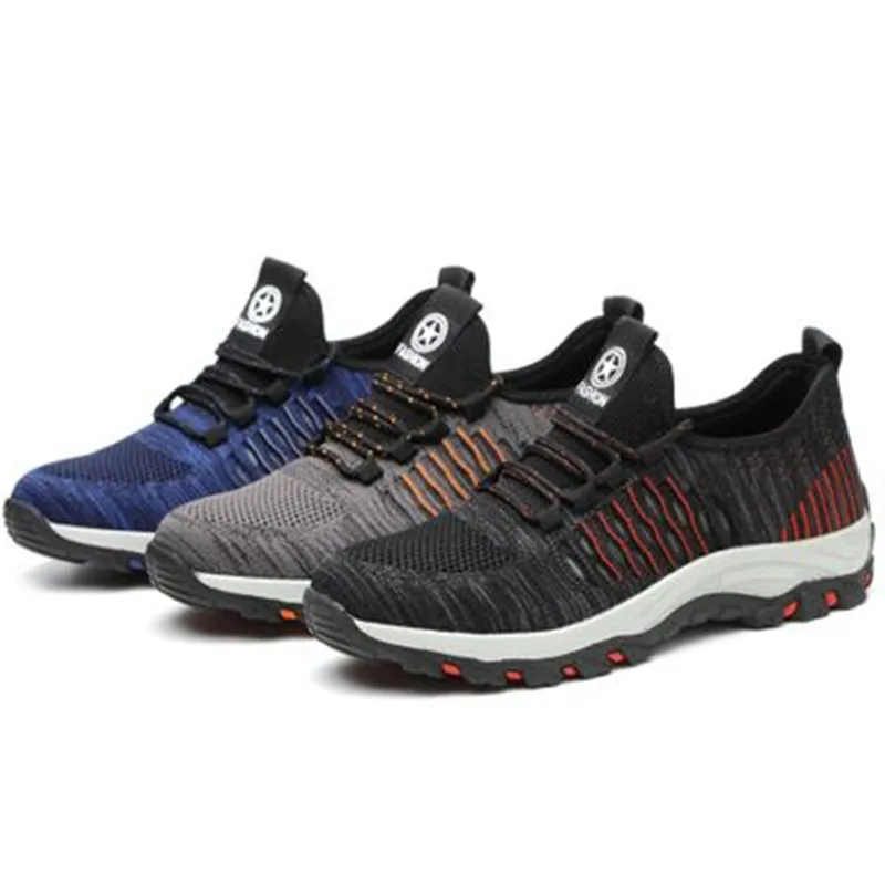 

Men's Safety Shoes Steel Toe Construction Protective Footwear Lightweight Shockproof Work Sneaker Shoes For Men