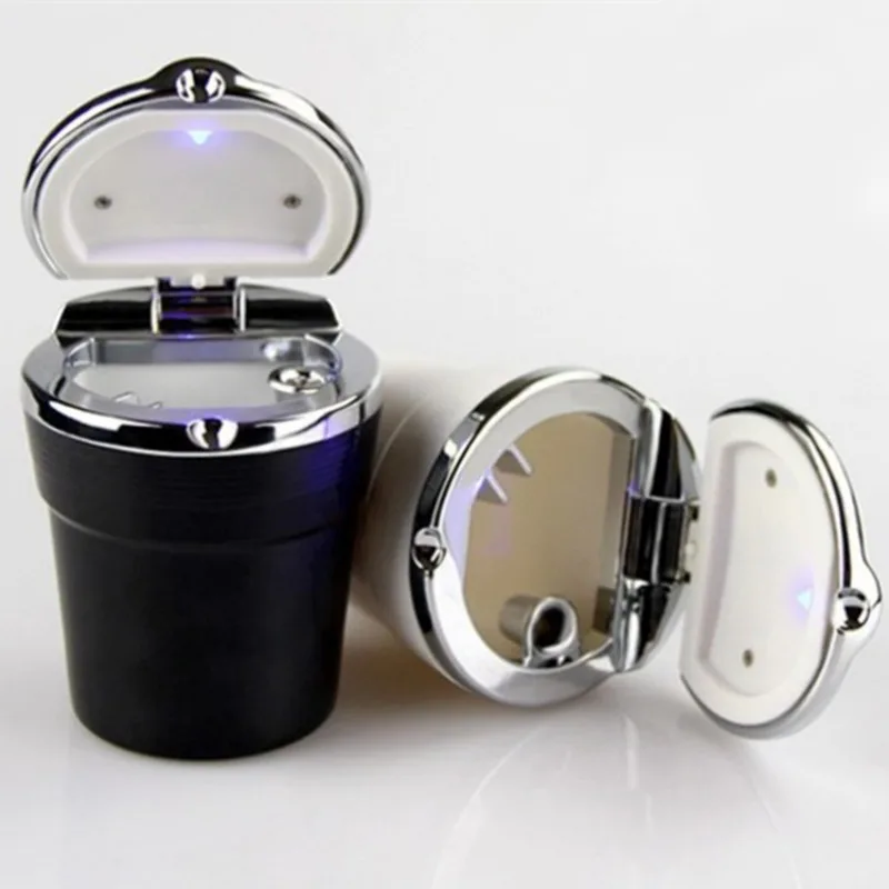 2019 Car Accessories Ashtray LED Light Cigarette Ash Holder ABS Can