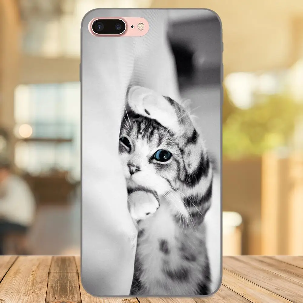 Curious Cat подкрадывающийся ТПУ телефон для Samsung Galaxy A3 A5 A6 A6s A7 A8 A9 Star Plus 2016 2017
