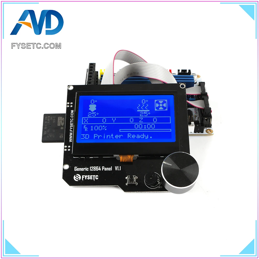 

Generic 12864 Panel V1.1 Smart Controller 12864LCD Display Screen With SD Reader Support Marlin CNC DIY For Cheetah F6 RAMPS