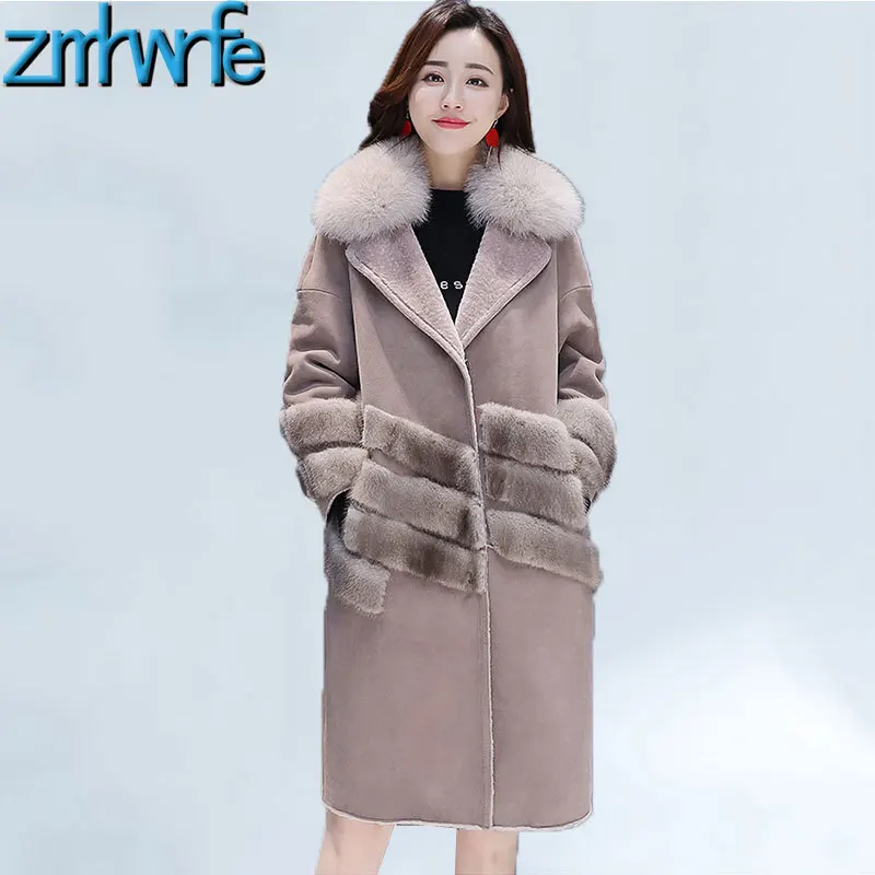 

Women Woolen Parkas Long Wool Coat Long Warm Version Fashion Thick Suede Woolen Coat Parker Autumn Winter Leisure Warmth Jacket