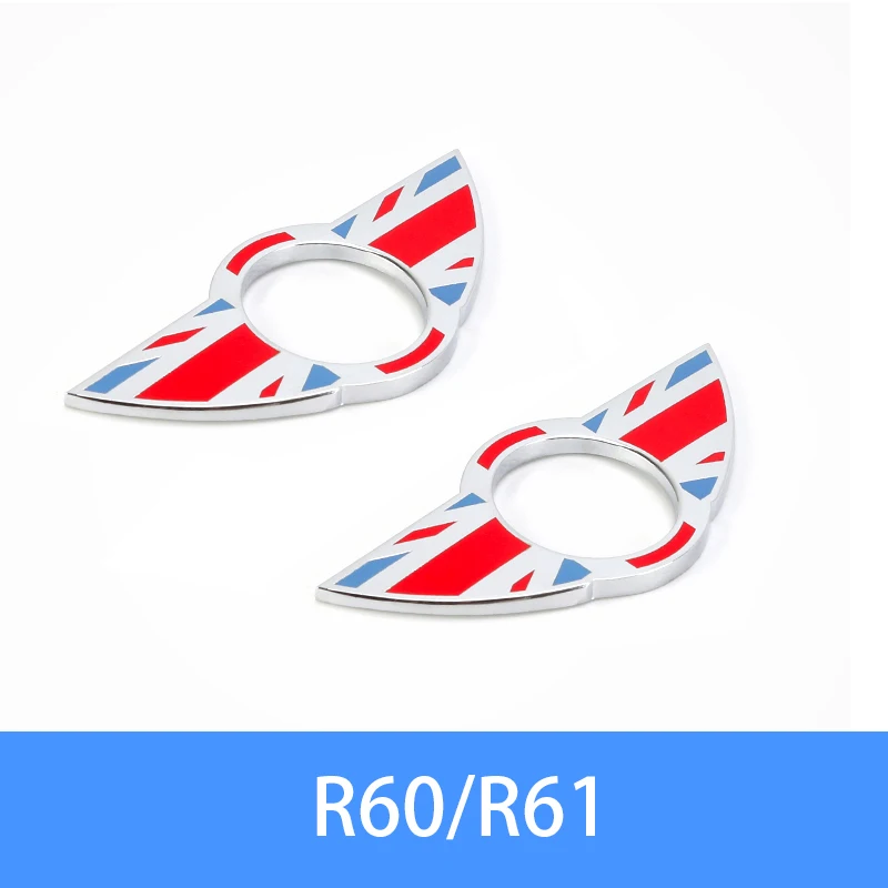 Red Blue-big Автомобильный Дверной Болт, 3D металлическая декоративная наклейка, аксессуары для автомобиля, аксессуары для MINI Clubman R55 R56 R60 R61, внутренняя модификация - Название цвета: Red Blue-big