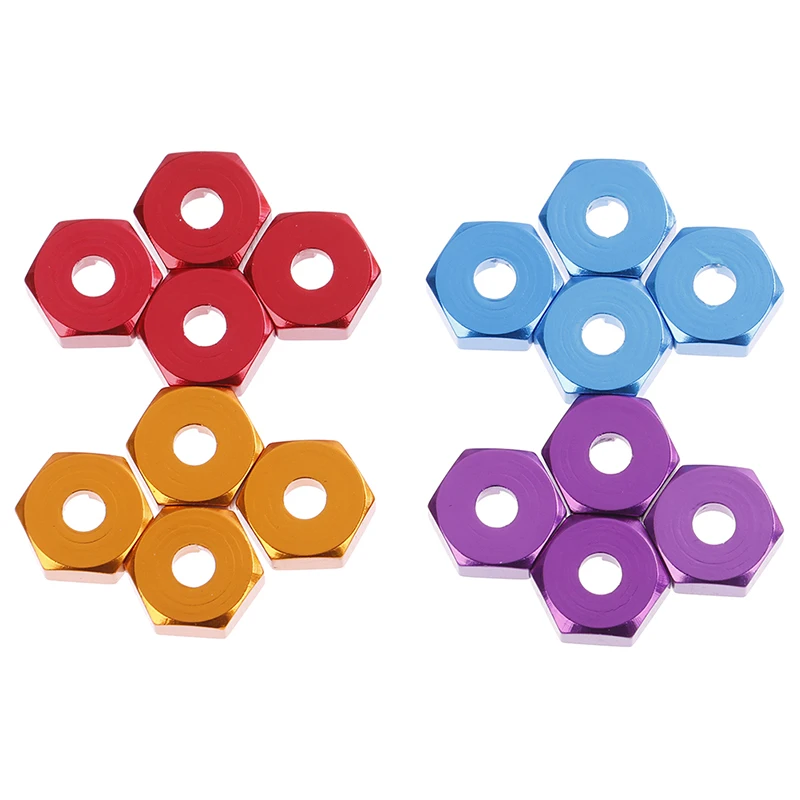 4Pcs /set Aluminum Wheel Hex Nut With Pins Drive Hubs 4P HSP 102042 1/10 Upgrade Parts Himoto For 4WD RC Car