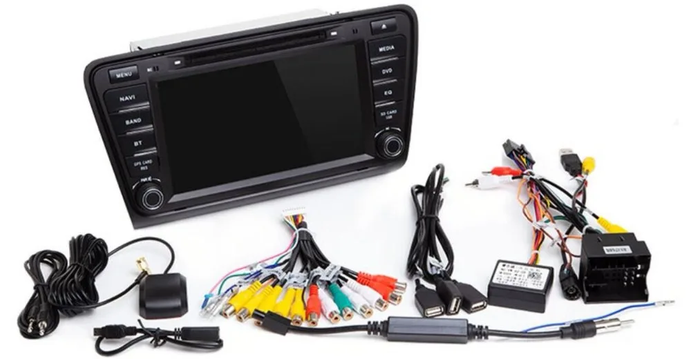 Perfect 2 Din Car Multimedia Player GPS For Skoda Octavia A7 Rapid Spaceback 2014 2015 2016 2017 Android 8.1 DVD Stereo Radio Navigation 3
