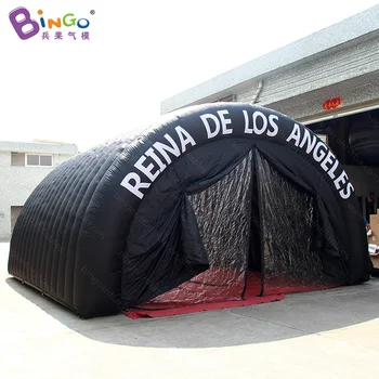 

6m inflatable black tunnel,American football type air-blown tunnel tent- toy tent