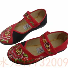 ZZB007/Женская обувь с вышивкой в стиле «Старый Пекин»; Тканевая обувь с цветочной вышивкой в национальном стиле; традиционные оксфорды; Мягкая Повседневная танцевальная обувь
