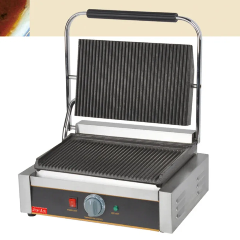 220V/2200W Non stick Commercial Single Plate Steak Sandwich Toaster
